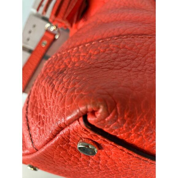 KATE SPADE LARGE ORANGE PEBBLED LEATHER CROSSBODY BAG - Picture 10 of 16